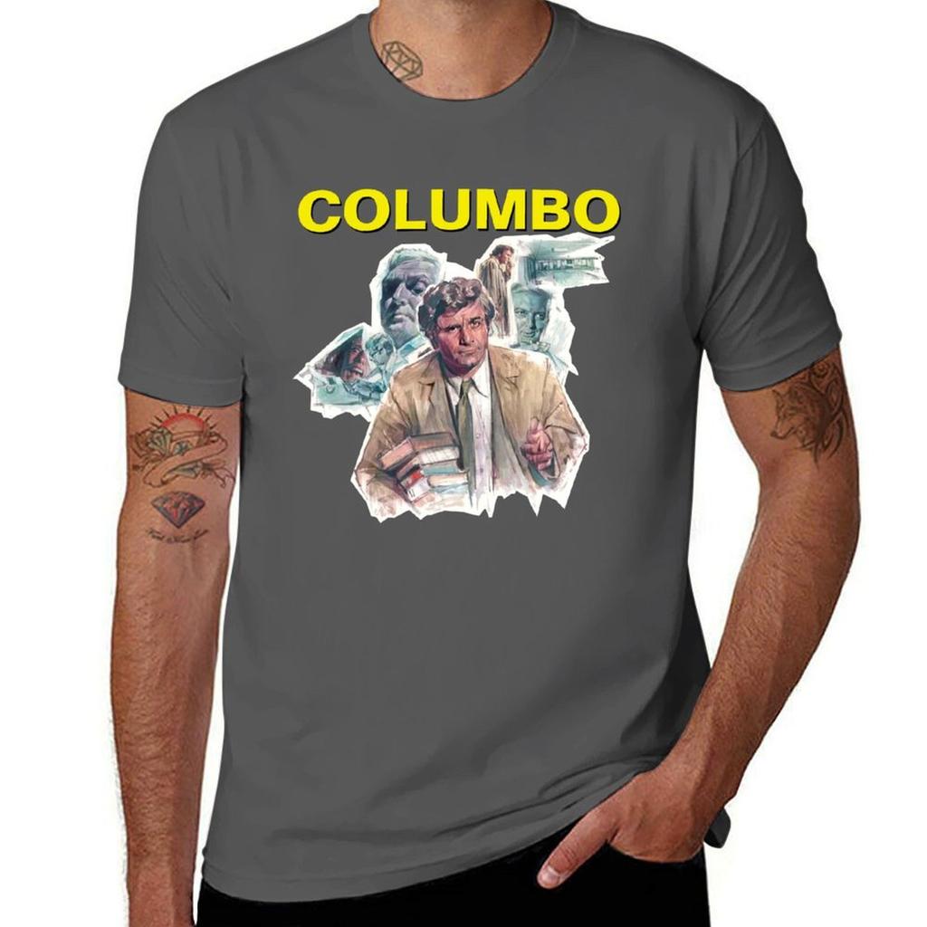Vintage Style Columbo Poster Title Art Tshirt Perforunisexce Workout Short Sleeve Tee