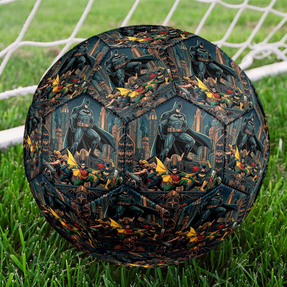 Batman Print Size 5 Soccer Ball, Standard Match Football for Sports Game and Team Practice, Ideal Gift for Soccer Fans