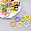 Yogodlns 10/50 Pcs Multiple Colors Metal O Ring Spring Clasp Openable Round Carabiner Keychain Clips DIY Jewelry Buckle Connector Bags Accessories
