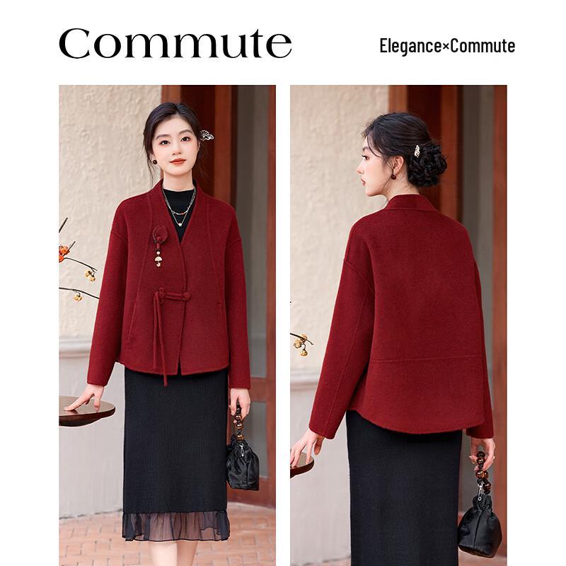 Watery Years Women's New Chinese Style Short Wool Coat