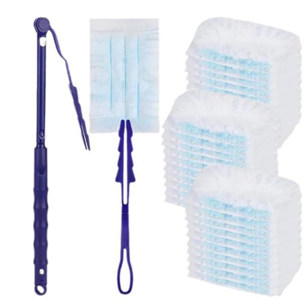 Electrostatic Fluffy Fiber Duster Set for Household and Kitchen