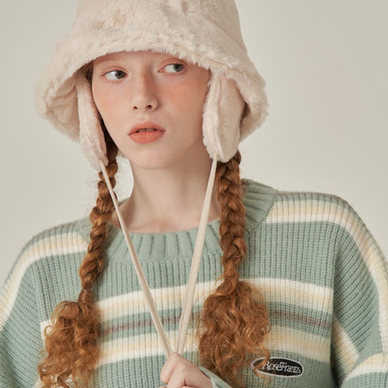 Rosefrantz Mink Bucket Hat [Ivory]