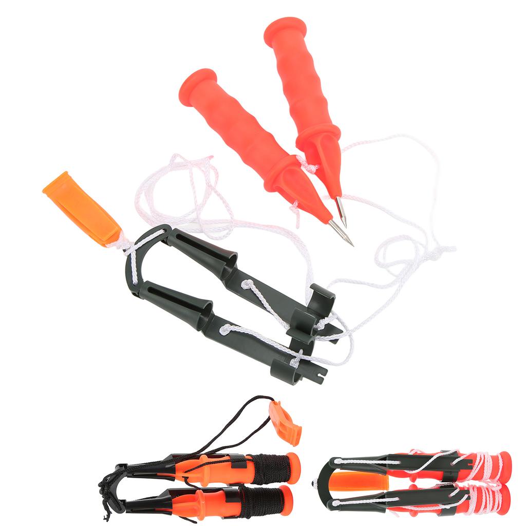 Winter Ice Picks Ice Fishing Safety Picks with Emergency Whistle Fishing Tackle Tool Ice Fishing Safety Kit