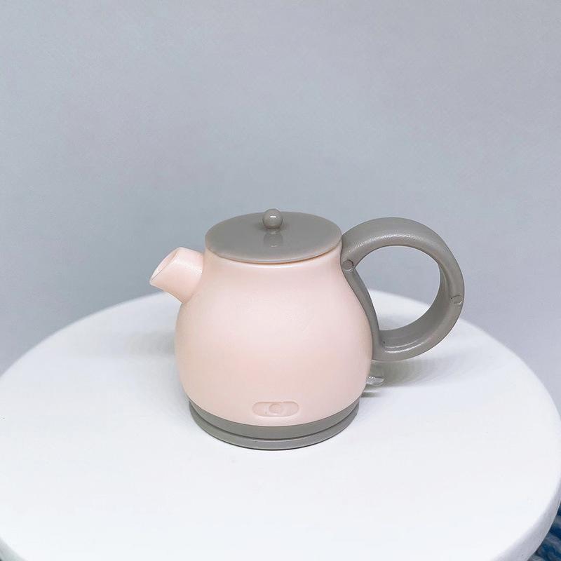 1/6 Dollhouse Miniature Cute Big Belly Kettle Simulation Furniture Tea Pot Kitchen Model Toy For Doll House Diy Life Scene Decor