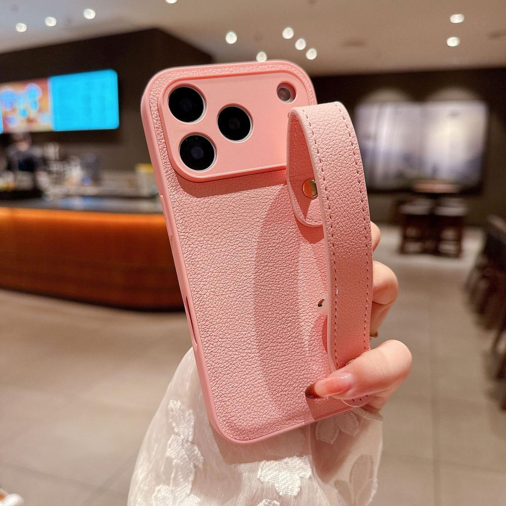 Wristband for Apple, IPhone 17promax, Plain Leather Phone Case, New Model for Apple, All Inclusive for Autumn/winter 2016