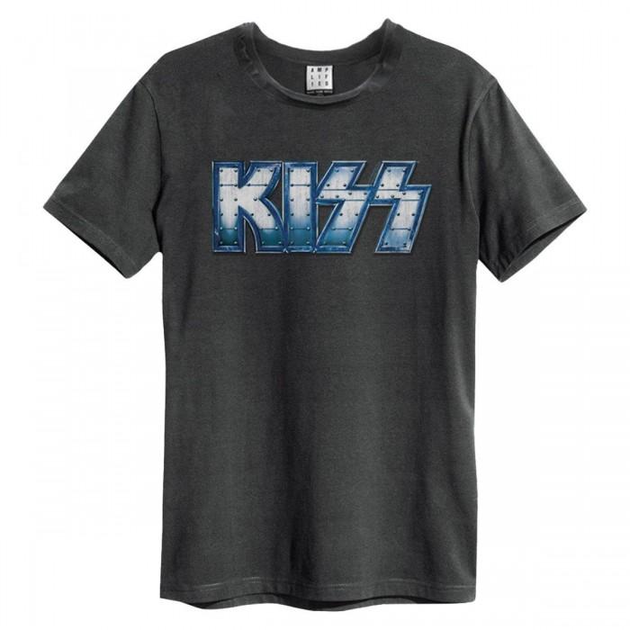 Amplified Unisex Adult Kiss Metal Logo T-Shirt