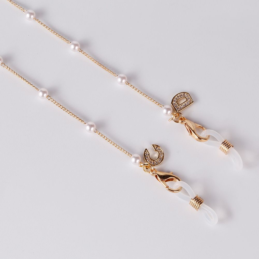 

Ожерелье Металлический Держатель Маски Ремешок Шнурок для Очков для Чтения Цепочки для Очков Жемчуг Цепочка для Солнцезащитных Очков F