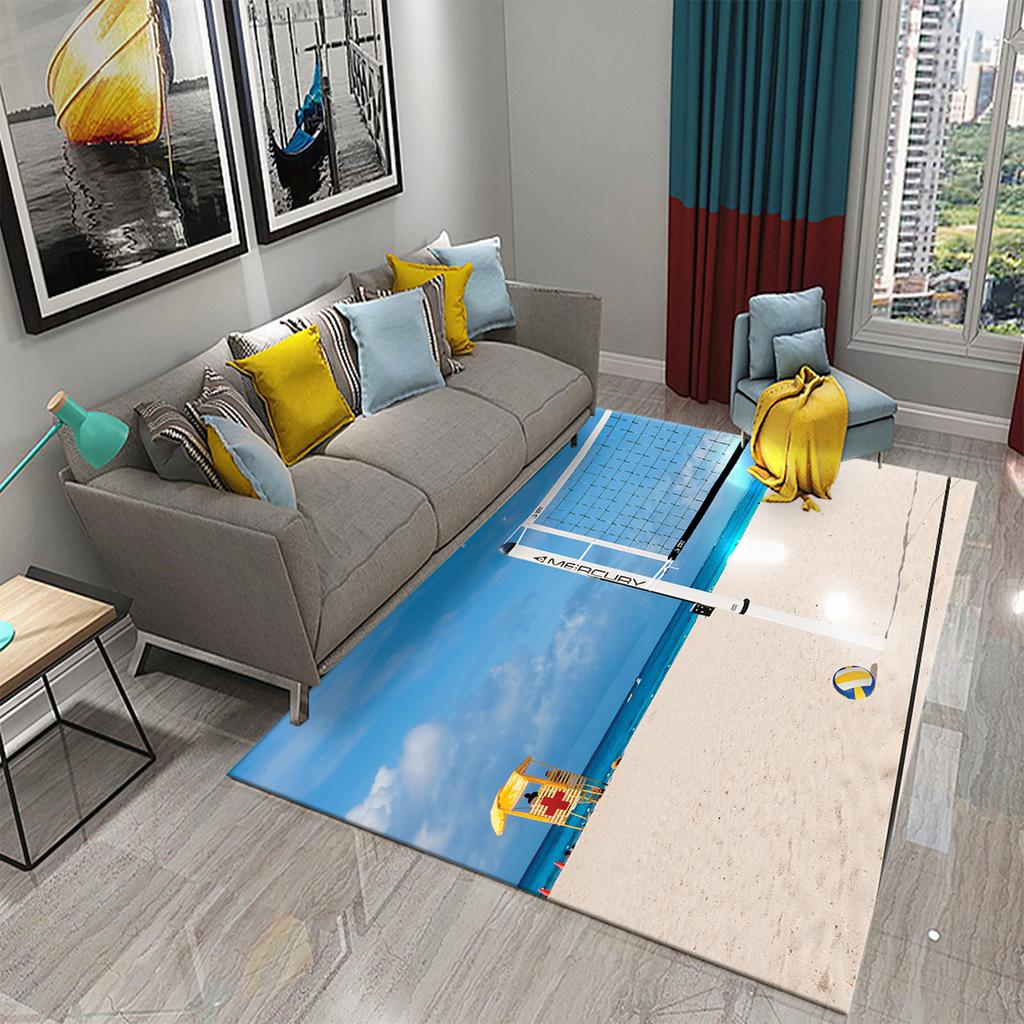 3D Fashion Volleyball Pattern Carpet for Living Room Bedroom Kitchen Bathroom Door Entrance Anti-slip Large Carpet Home Decor