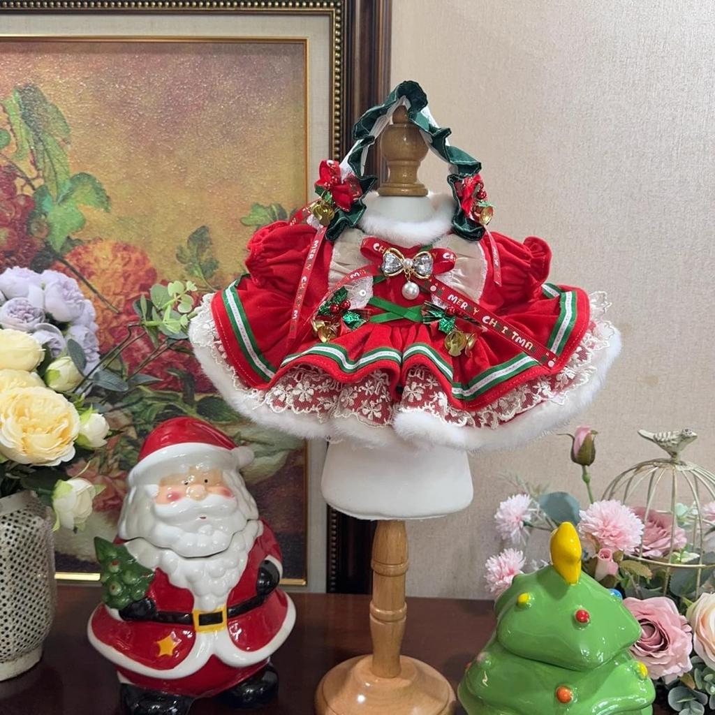 HAMRETHYPPZ Plush Toy Clothes, Plush Toy Clothes, Cotton Doll Clothes, Cute Christmas Skirt Christmas Costume Applicable S SS M 10 CM 15 CM 20 CM 40