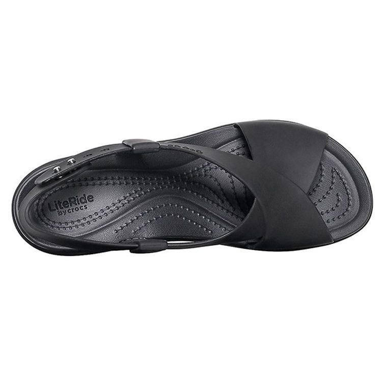 Crocs Brooklyn Comfortable Non-Slip Wedge Sport Sandals Women sandals Black 206222-060