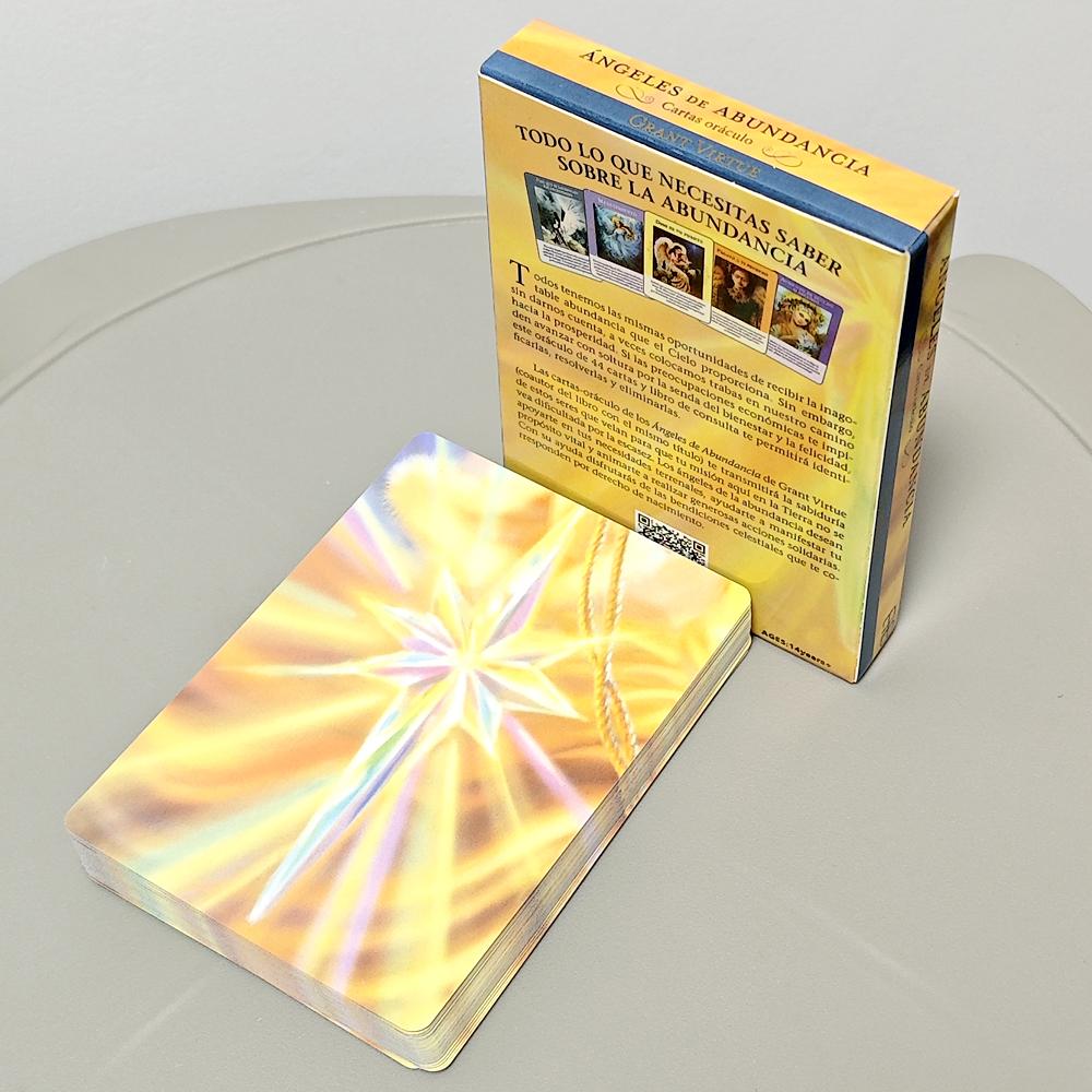 Angels of Abundance Oracle Deck Spanish Edition 44 Pcs Oracle Cards 10.4*7.3cm