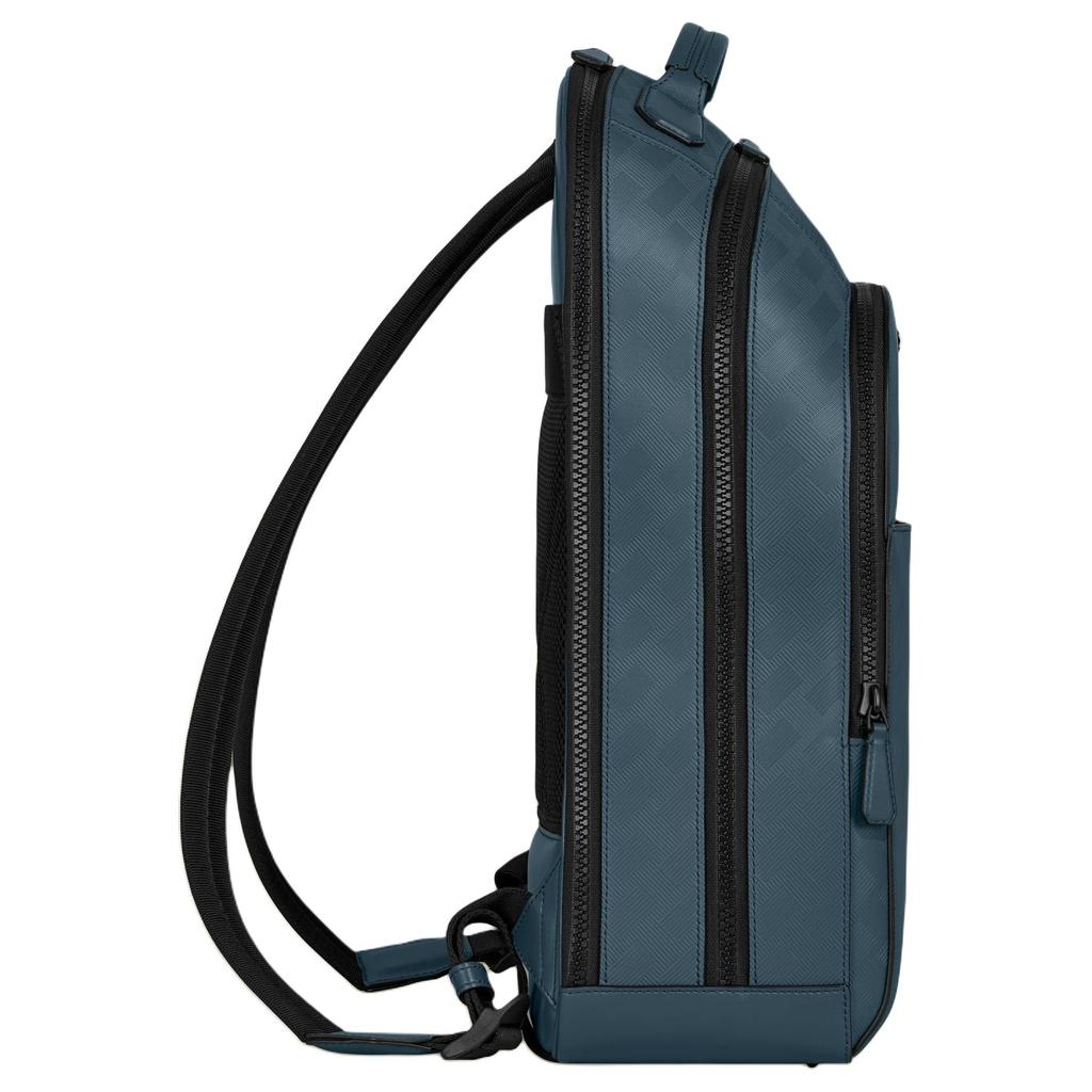 Montblanc Extreme 3.0 Adjustable Shoulder Strap Zipper Closure Leather Backpack Large Men backpack Blue 198856