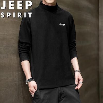 JEEP SPIRIT Men's High-Neck Long Sleeve Sweatshirt Tee