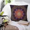 Flower Of Life Golden Lace Mandala Square Pillowcase Pillow Cover Cushion Zip Decorative Comfort Throw Pillow for Home Sofa