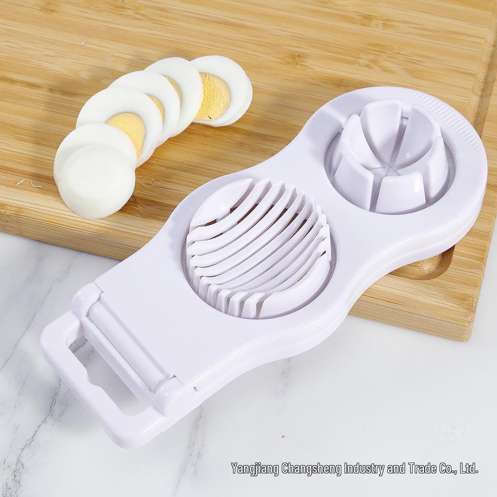 Dual-Function ABS Egg Slicer & Separator - Household Tool for Salted Duck Eggs