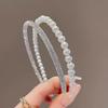 INS Fashion Double-Layer Faux Pearl & Rhinestone Headband: Elegant, Diamond-Studded, Versatile Accessory for Women