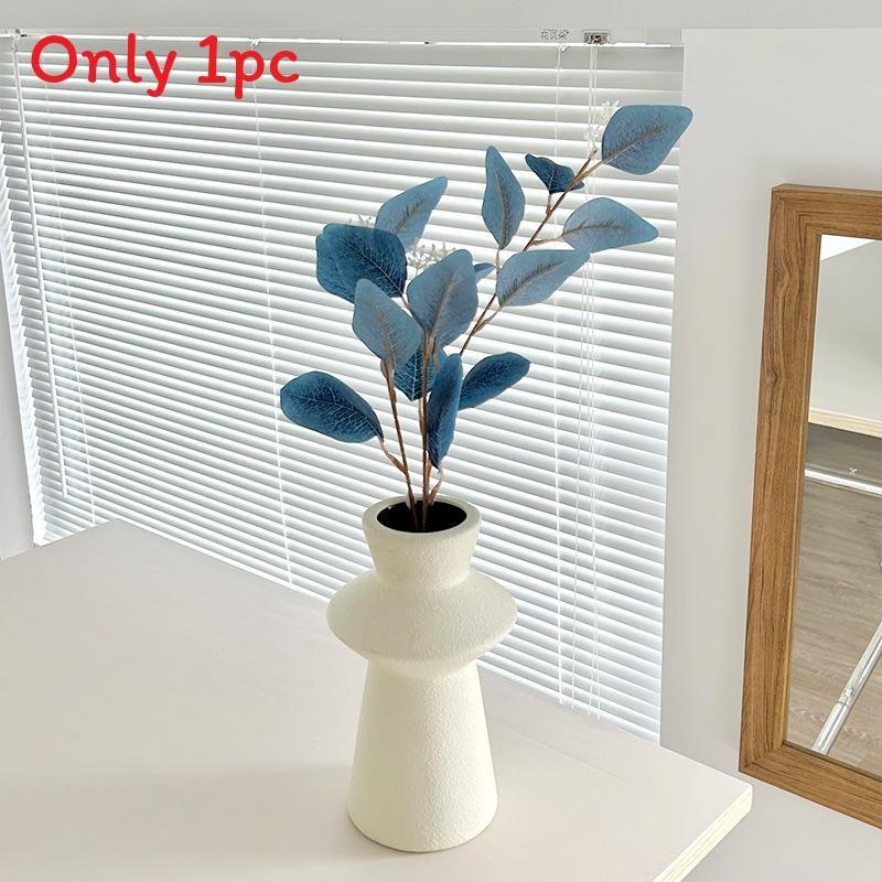 

Leaf Artificial Eucalyptus Flowers With Textured Details For Home Styling Office Dark Blue