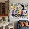 Cute Dog SSnoopy Printed Large Wall Tapestry Indian Buddha Wall Decoration Witchcraft Bohemian Hippie Wall Art Decor