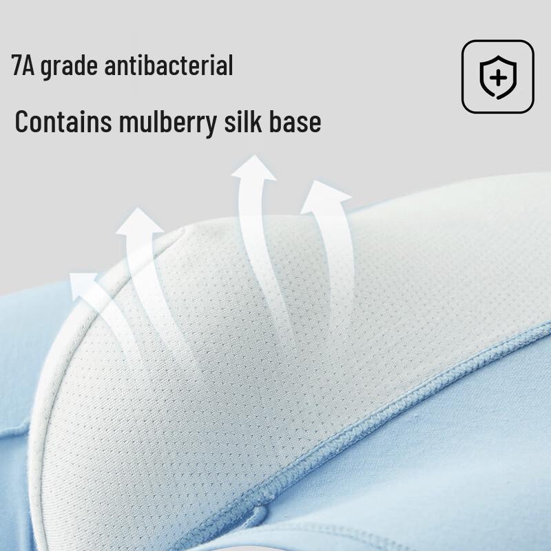 MIIOW Men's Pure Cotton Boxer Briefs with Antibacterial Silk Crotch - 4 Pack