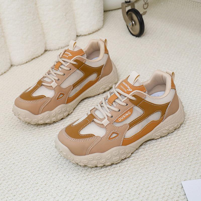 

Summer new sports and leisure little white shoes women s platform leather versatile single shoes trendy single shoes 40 оранжевый
