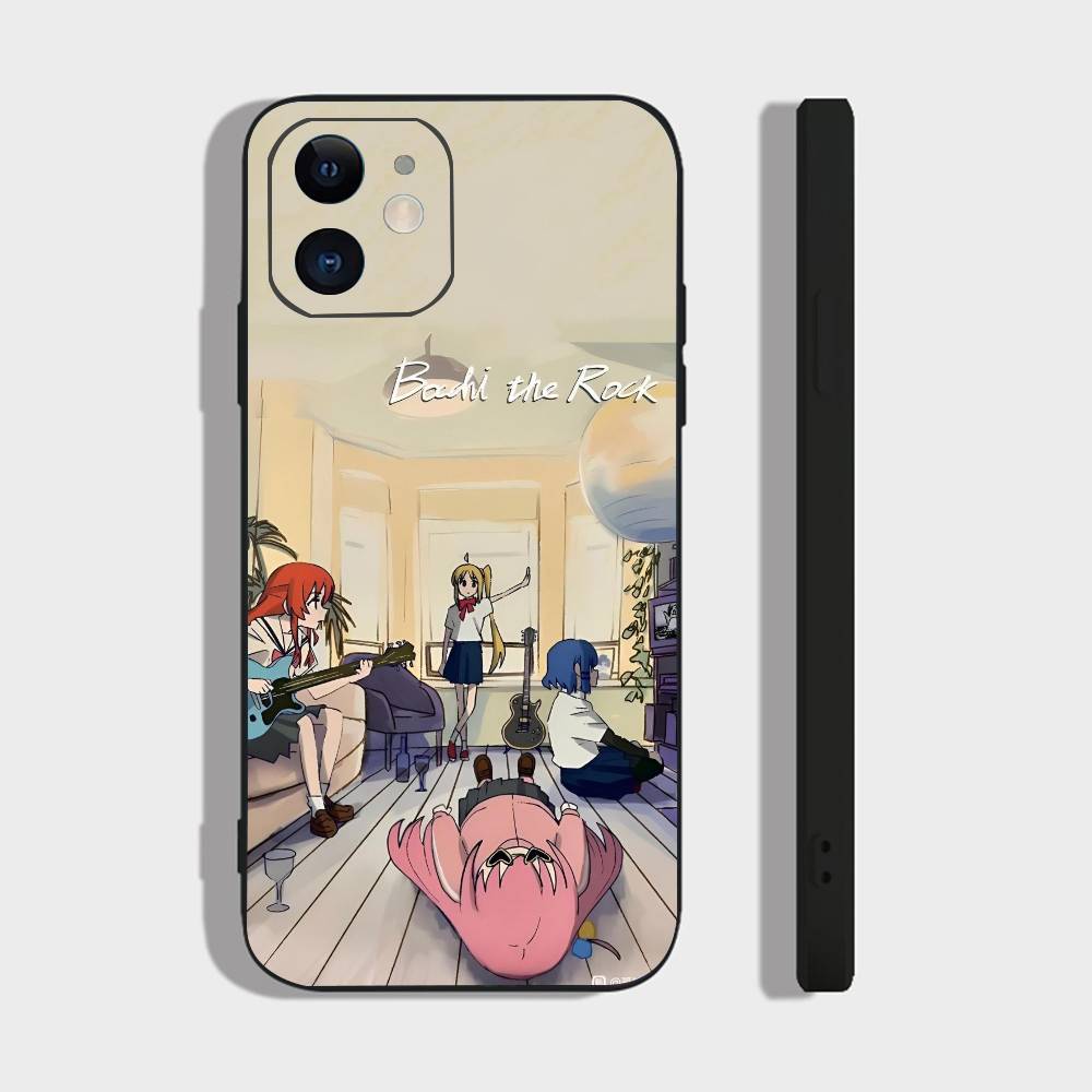 Anime Bocchi The Rock For IPhone 15 16 14 Plus 13 12 11 17 Pro Max 17 Air Black Soft Phone Cover