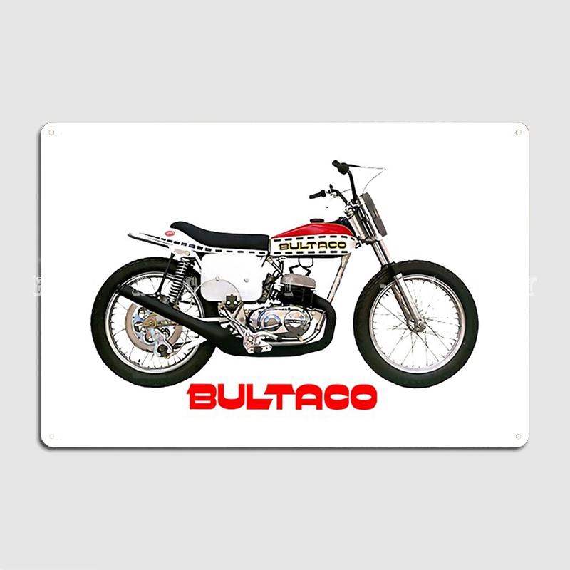 Bultaco Bultaco Motorcycle Metal Sign Custom Cinema Living Room Pub Garage Wall Decor Tin Sign Posters 20x30cm