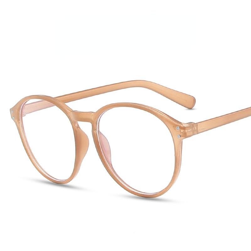 

Men s and Women s Retro Rivet Lightweight Round Frame Anti Blue Light Glasses Suitable for Casual Wear