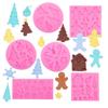 6pcs Christmas Mold Silicone Diy Christmas Tree Decoration Silicone Epoxy Resin Mold Cake Accessories Diy Baking Tools