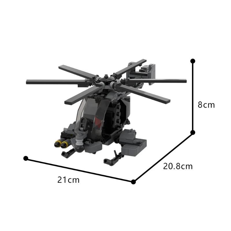 MOC AH-7 Notar Helicopters Stavebnice Model Vojenský útočný vrtuľník Tehly Montážne Hračky Vzdelávacie Hračky pre Deti Vrtuľníky Darčeky