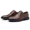 Hand-scratched leather shoes men's 2025 autumn leather British business dress shoes comfortable lace-up men's derby shoes wedding shoes
