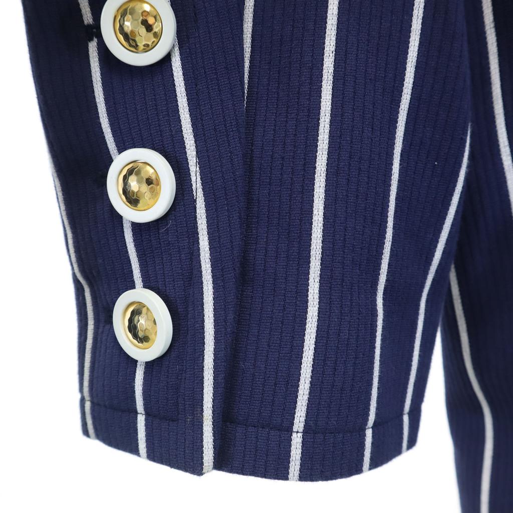 Givenchy 90s Made in France Old Striped Pattern tailored jacket Setup 42 Women Used