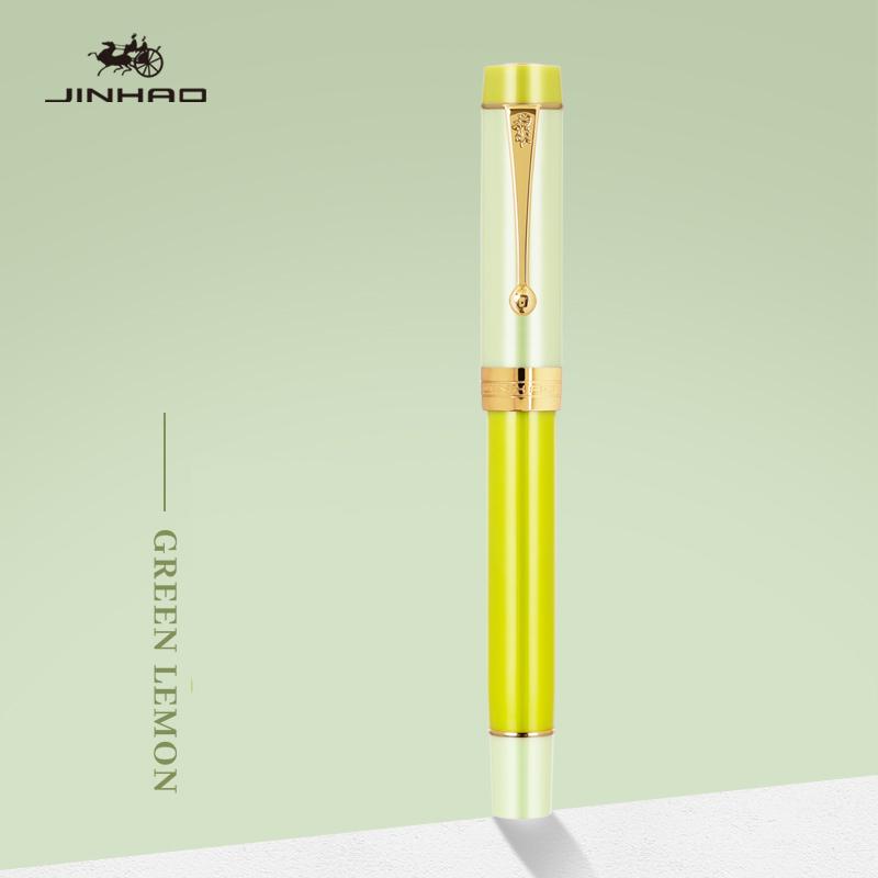 JINHAO 100 Centennial Fountain Pen Resin Gold Clip Nib EF F M Students Pens Business Stationery School Office Supplies PK 9019