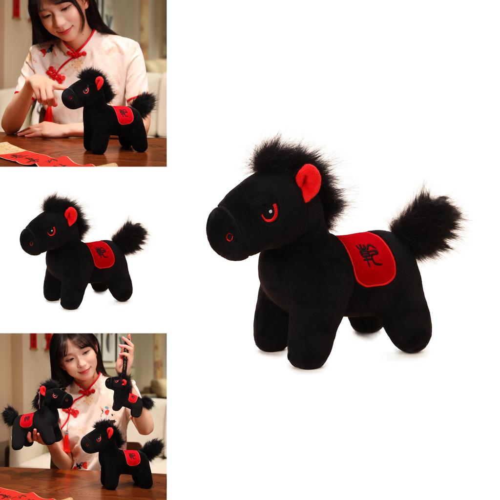 Horse Year Mascot Plush Toy With Short Plush Material For New Year Decorations And Gifts