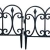 5PCS Garden Plastic Rail Fence Detachable Protective Guard Edging Border Decoration for Outdoor Lawn Patio