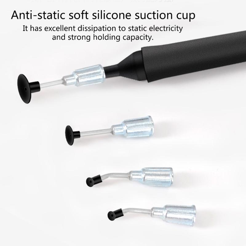 Vacuum Sucking Pen PickUp Tool Set with Suctions Tip and Suctions Cups for IC Precisions Component Placement