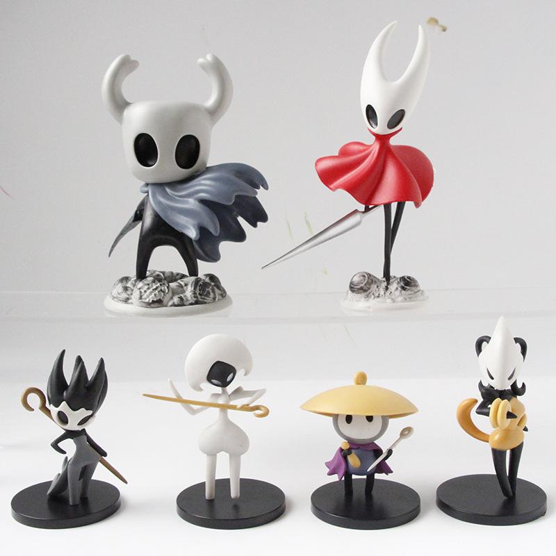 6pcs/Set Game Hollow Knight Silk Song Action Figure Toy Collectible PVC Model Doll Fans Christmas Gift
