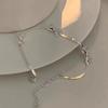 And Chic Modern Silver Bow Knot Bracelet For Women Minimalist Highend Geometric Jewelry