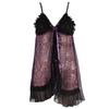 European-American Style Mesh Lace Nightgown Pajamas - Sexy and Flirtatious Cardigan Design for Women