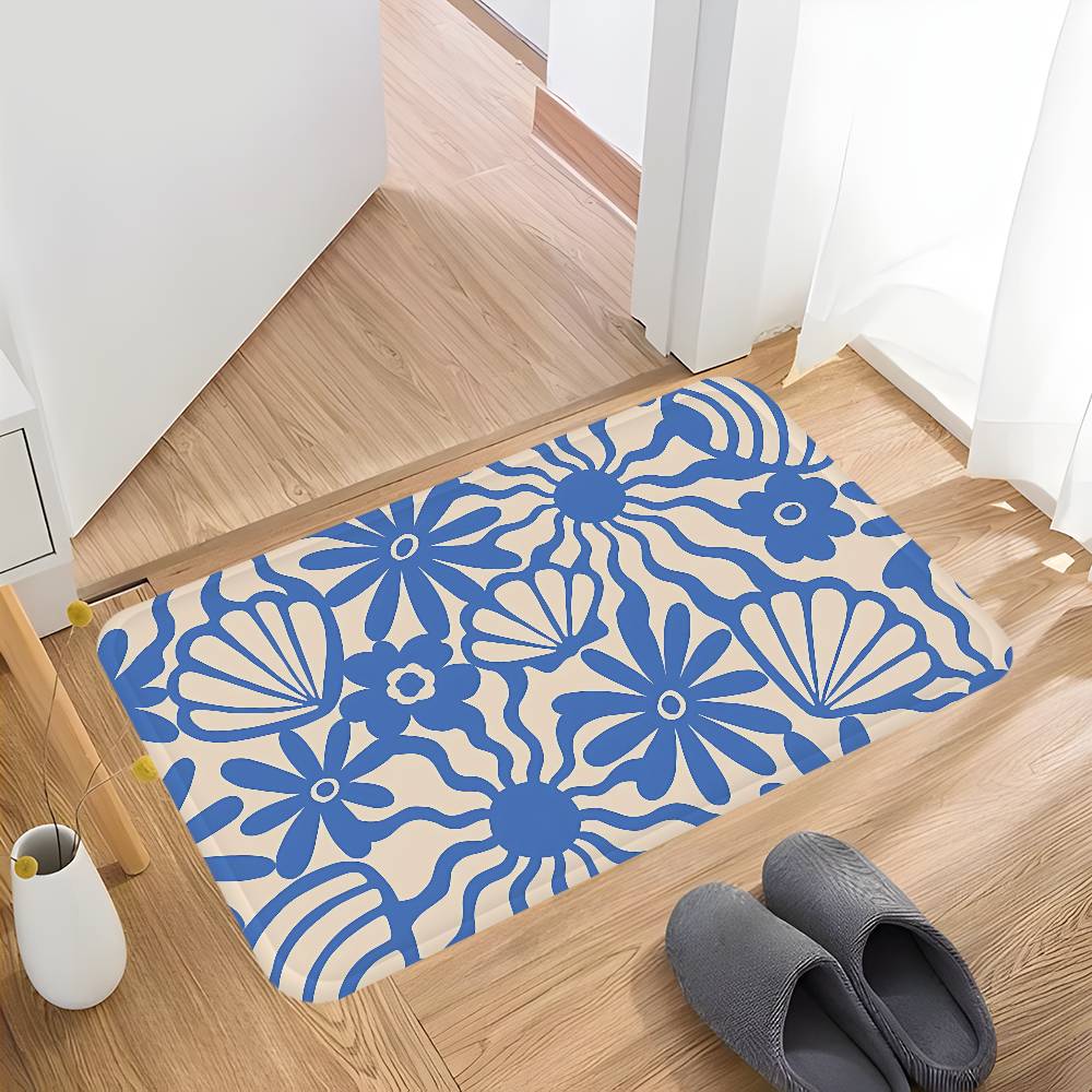 

Flower Market Floor Mat Rectangle Anti-slip Home Soft Badmat Front Door Indoor Outdoor Mat Hotel Decor Mat 50x80cm