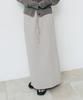 After Glow Wood Detail Drawstring Maxi Skirt_Sand Greige