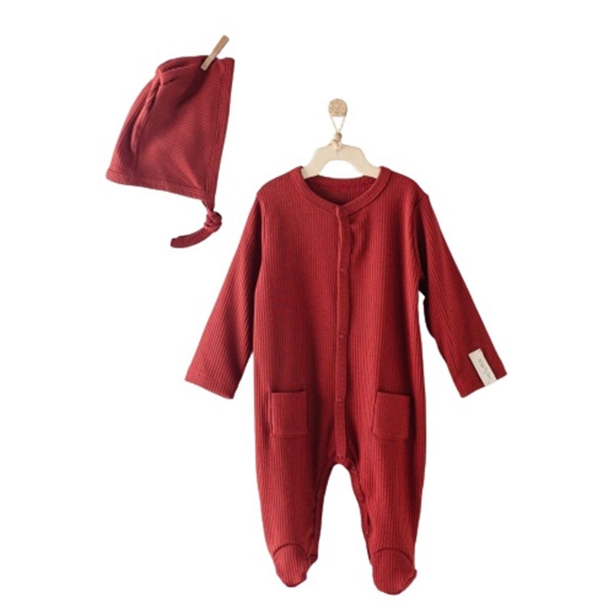 

Andywawa AC23651 Комплект детского комбинезона из модала, бордовый 0-1 M