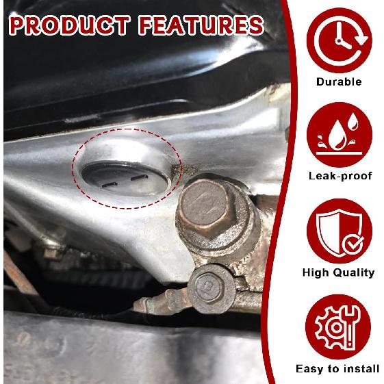 2PCS Cylinder Head Cam Plug with Seal Kit Compatible with Honda Civic Fit | Engine Valve Cover Gasket Repair Replaces 12513-P72-003 12513P72003,Fits