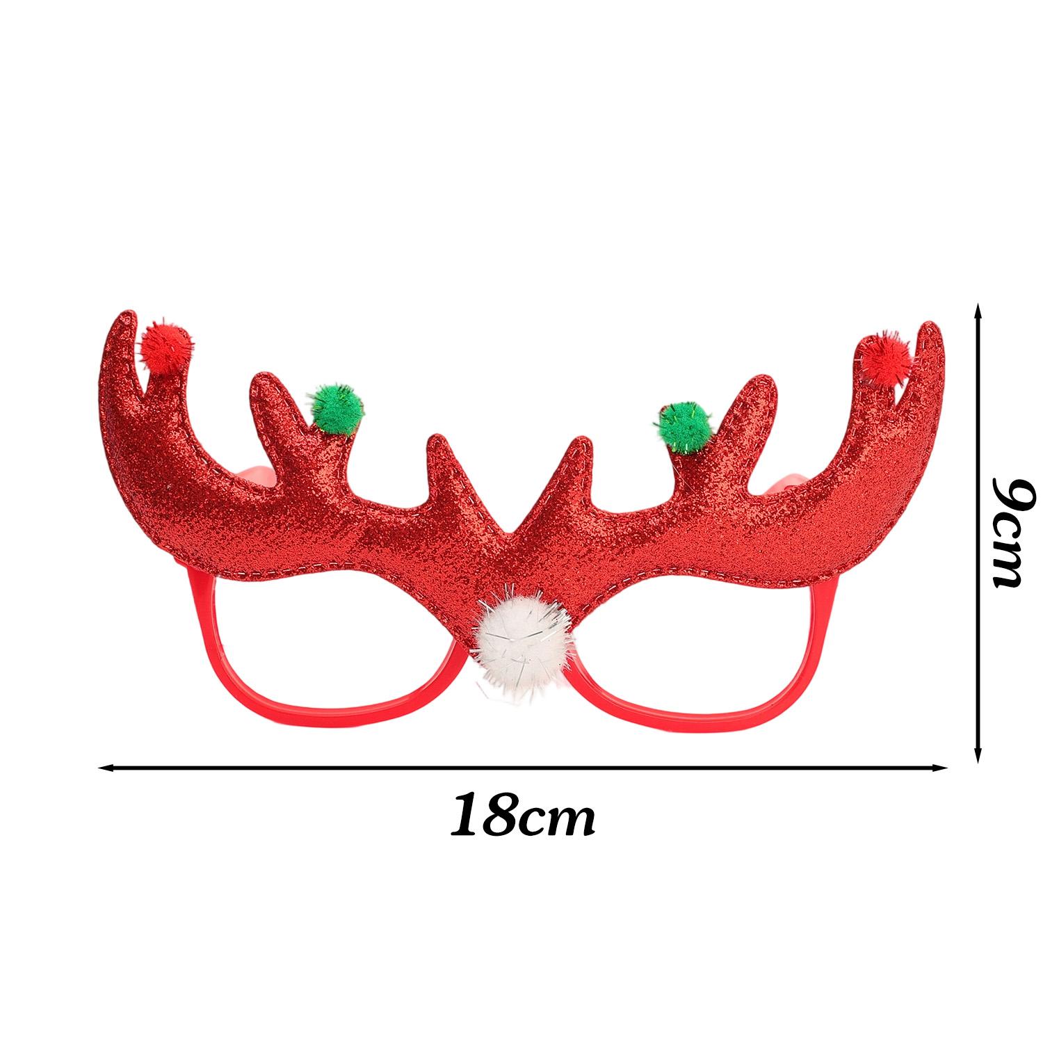 

1/20x Funny Antler Glasses Party Decoration New Year Photo Frame Creative Eye Wear for Christmas Holiday Celebrations Decoration 1PC червоний