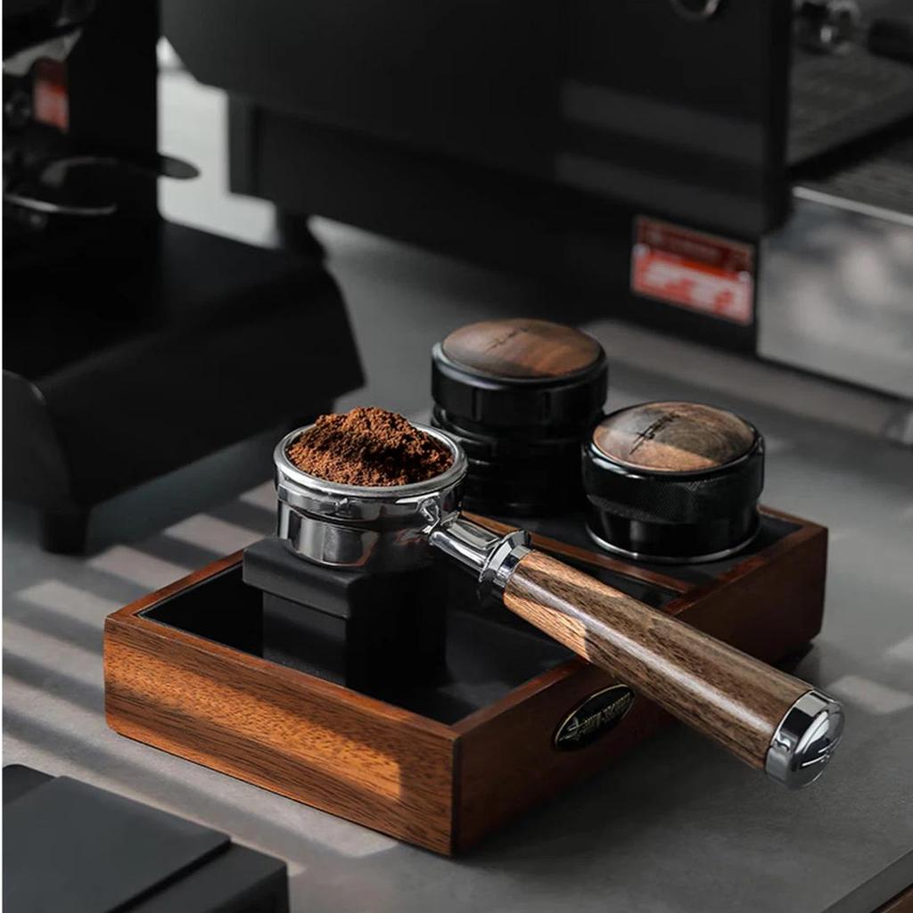 MHW-3BOMBER Coffee Machine Handle, Solid Wood Bottomless Extraction Modification Accessory, Walnut Handle - Lama/E61
