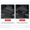For Tesla Model Y Juniper TPE Rear Center Console Storage Box Organizer Box with Cover Trash Can Under Seat Car Accessories