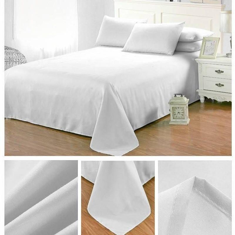 White Cotton Bedding Set 4 Piece Hotel Motel Linen 1.5m 1.8m 2.0m Beds Modern Minimalist