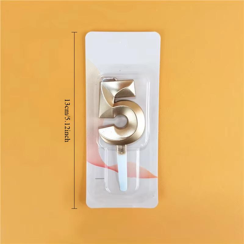 Birthday Candles Cake Decorating Candle 3D Number Glitter Digital Candle Cake Topper Birthday Party Wedding Cake Decor