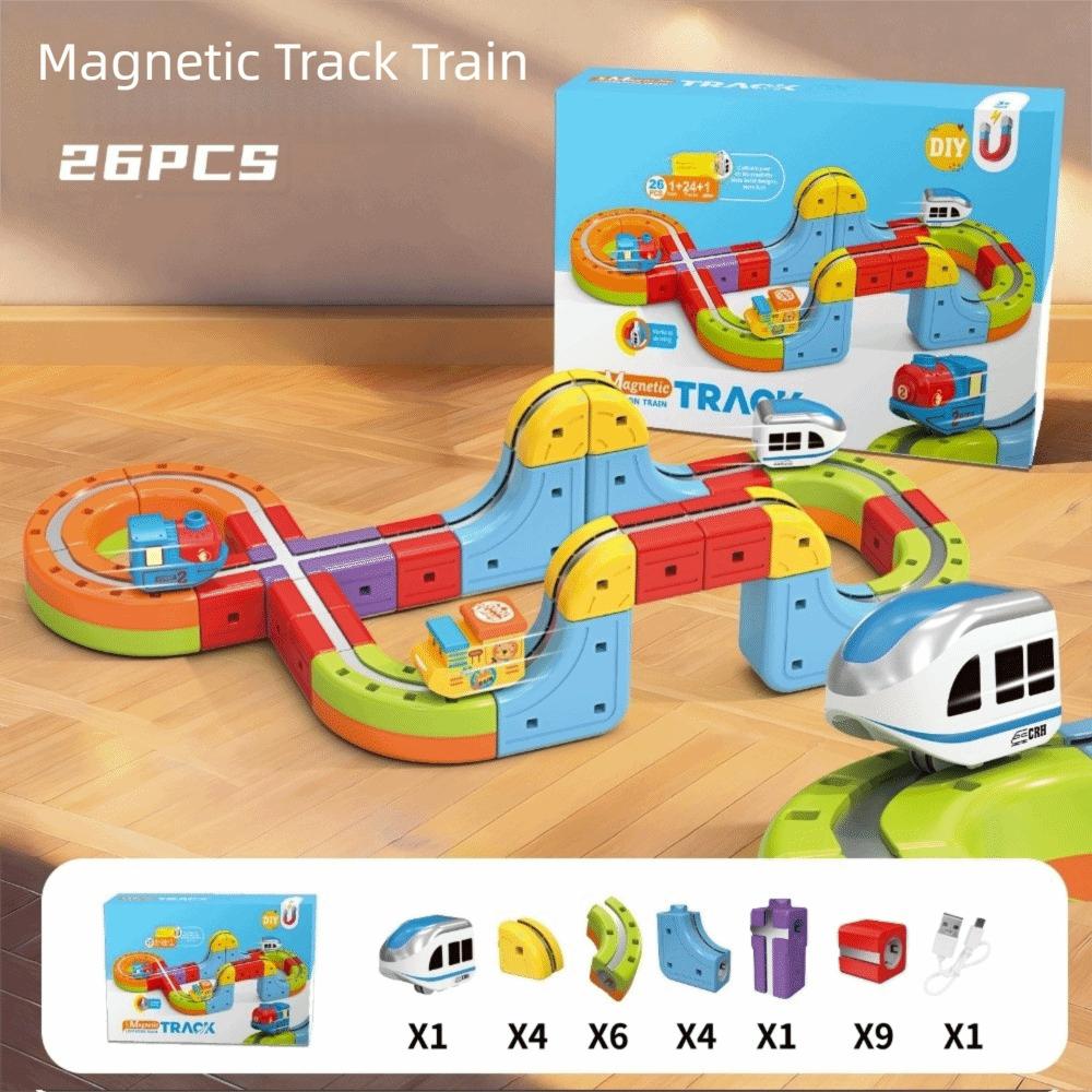 DIY Track Fusio Magnetic Car Toy 3D Cube Track Trackle Toy Set New Track Fusio Toys