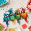 Bird Ornament Keychain, Cute Hanging Charm Kit