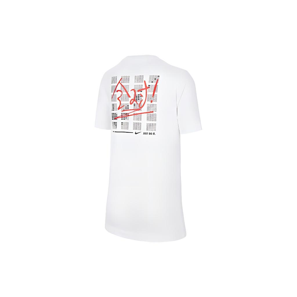 Nike All-Correct Answers Quiz Print Sport Short Sleeve T-Shirt Kids Tops White FN3712-100